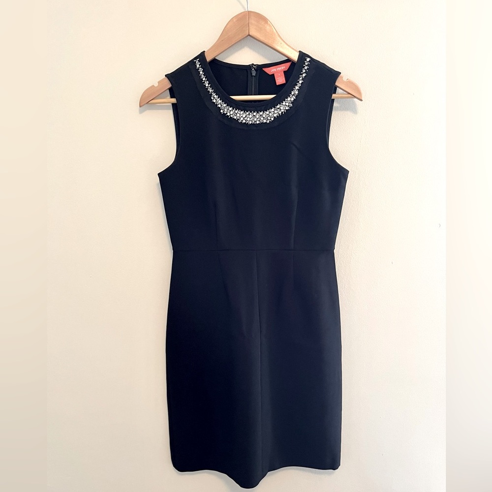 🔵 BOGO Joe Fresh Embellished Black Sheath Dress